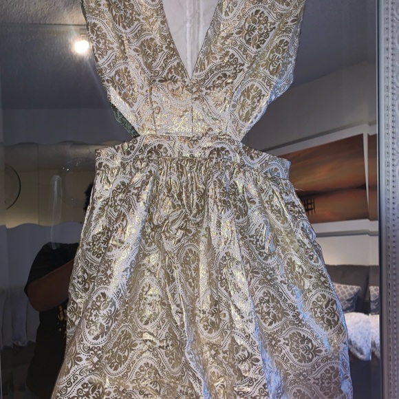 nude dress Emily Satin Midi Size:Size XS Shipping_Handcraft How Heather Rae El